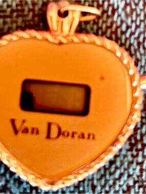 Van Doran Heart Shaped Pendant Watch - Gold Tone